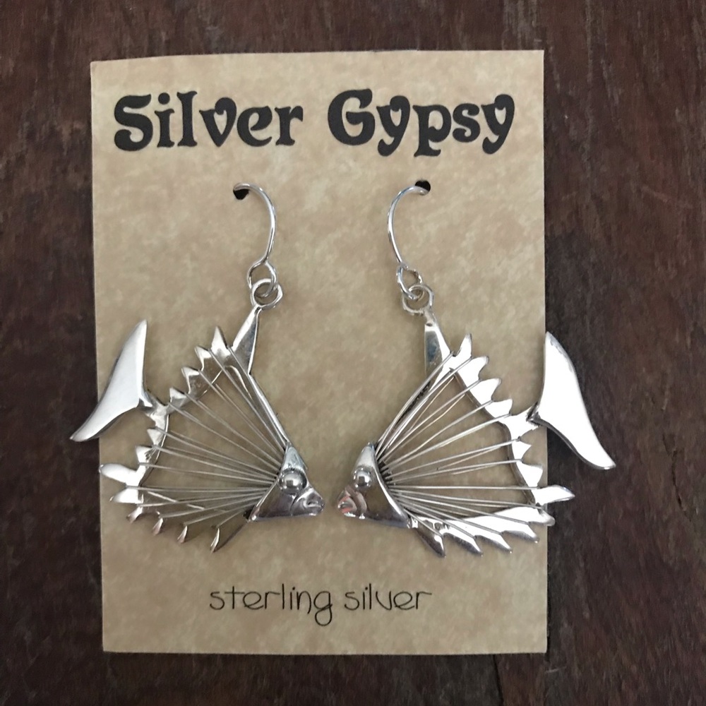 Sterling Silver Fish Earrings. NWT